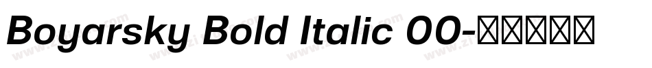 Boyarsky Bold Italic 00字体转换